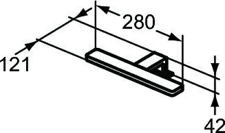 Aplica Ideal Standard Pretty, cu led 28 x 12,1 x 4,2 cm