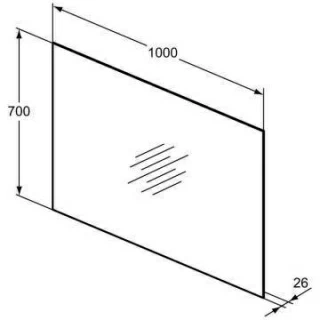 Oglinda Ideal Standard cu lumina ambientala LED 54.6W, 100 x 70 cm