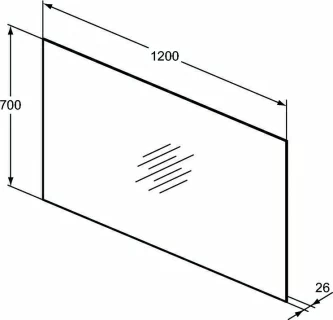 Oglinda Ideal Standard cu lumina ambientala LED 30.6W, 120 x 70 cm