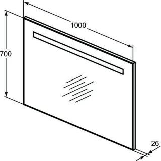 Oglinda Ideal Standard cu lumina mediana LED 57.1W, 100 x 70 cm