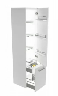 Dulap suspendat Oristo Wave 40x40.3x170 cm culoare alb lucios