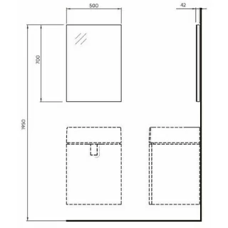 Oglinda Kolo Twins 50 x 70 cm