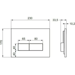 Clapeta actionare rezervor incastrat crom mat Ideal Standard