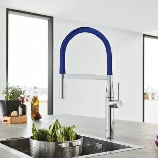 Pipa pentru baterie bucatarie Grohe Essence albastra