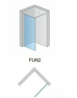 PROMO Cabina dus Walk-in SanSwiss Fun 1200xH2000 mm