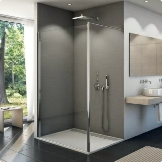 Cabina dus Walk-in SanSwiss Fun 1400 x H2000 mm sticla Durlux