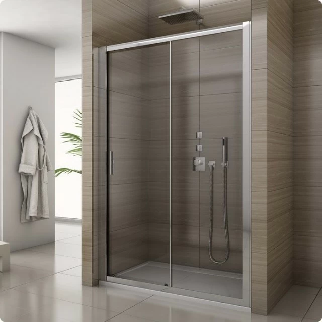 Usa de nisa culisanta dubla SanSwiss SALIA SAS2 120xH190 cm sticla securizata
