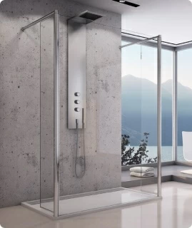 Cabina dus Walk-in SanSwiss Fun FUT2 100 x H200 cm sticla Durlux
