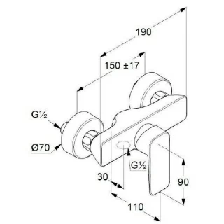 Set PROMO 3 in 1 Kludi Pure&Style baterie de lavoar, baterie de dus si set de dus