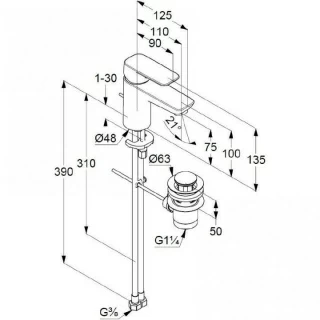 Set PROMO 3 in 1 Kludi Pure&Style baterie de lavoar, baterie de dus si set de dus