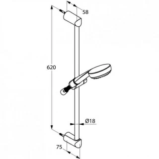 Set PROMO 3 in 1 Kludi Pure&Style baterie de lavoar, baterie de dus si set de dus