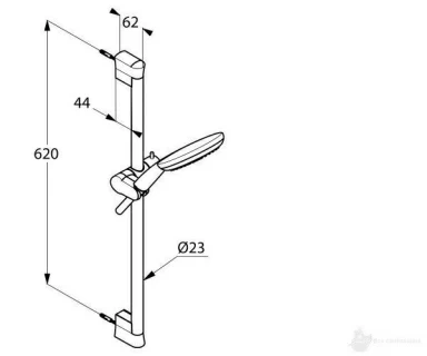 Set dus Kludi Freshline 3S cu bara de 600 mm, para de dus cu 3 functii si furtun 1600 mm
