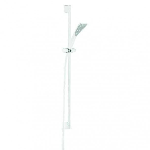 Set dus Kludi Fizz cu para 1 jet, furtun 1600 mm si bara 900 mm, alb