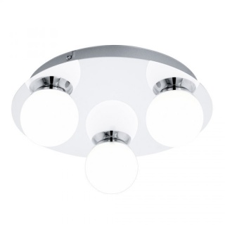 Aplica rotunda Eglo Mosiano LED 3 x 3.3W alb-crom de la bagno imagine noua