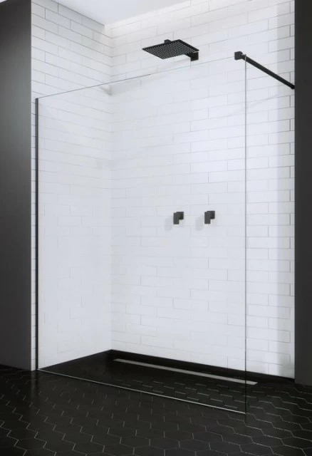Cabina de dus Walk-In Radaway Modo New Black II 50 x H200 cm profil negru mat