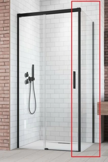 Perete lateral cabina dus Radaway Idea Black KDJ dreapta 75 x H200.5 cm profil negru mat