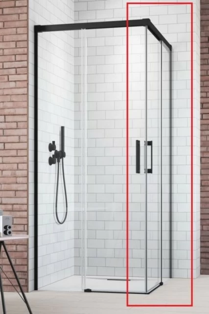 Usa cabina de dus Radaway Idea Black KDD dreapta 110 x H200.5 cm profil negru mat