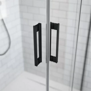 Usa cabina de dus Radaway Idea Black KDD dreapta 110 x H200.5 cm profil negru mat