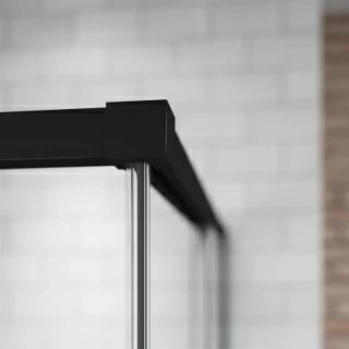 Usa cabina de dus Radaway Idea Black KDD dreapta 110 x H200.5 cm profil negru mat