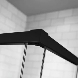Usa cabina de dus Radaway Idea Black KDD stanga 120 x H200.5 cm profil negru mat
