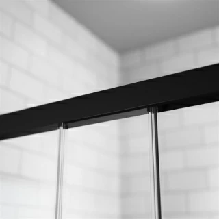 Usa de nisa culisanta Radaway Idea Black DWJ stanga 140 x H200.5 cm profil negru mat