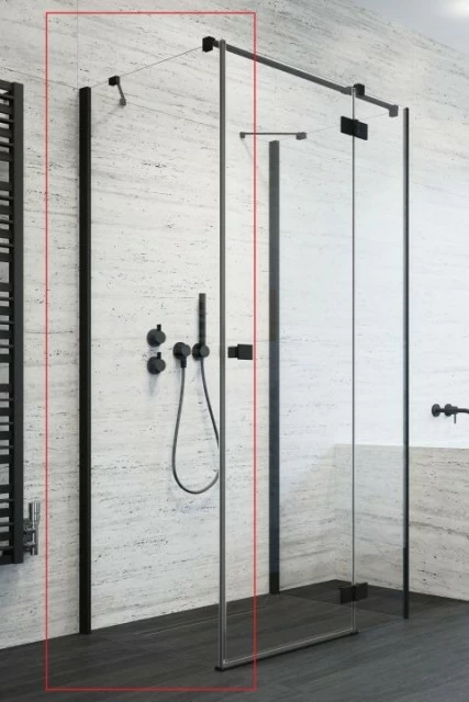 Perete lateral cabina dus Radaway Essenza New Black KDJ 120 x H200 cm profil negru mat