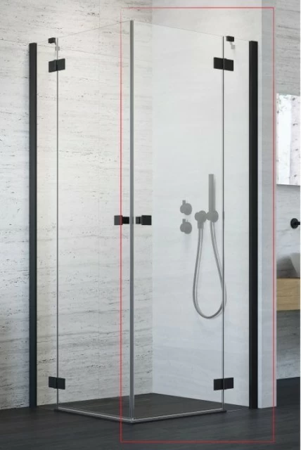 Usa cabina dus Radaway Essenza New Black KDD, 90 x H200 cm profil negru mat, dreapta