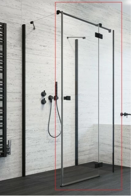 Usa cabina dus Radaway Essenza New Black KDJ+S 120 x H200 cm, profil negru mat, dreapta