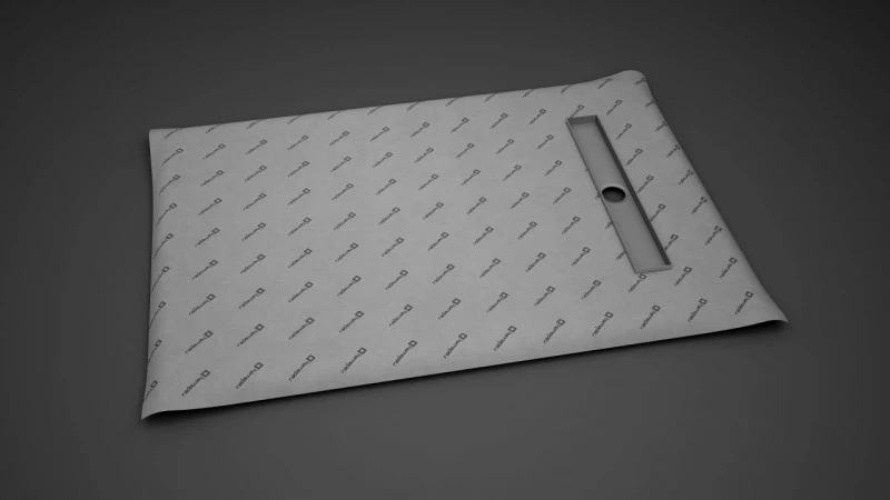 Sistem de dus fara cadita, cu rigola Radaway RadaDrain pe marginea scurta 100 x 80 cm