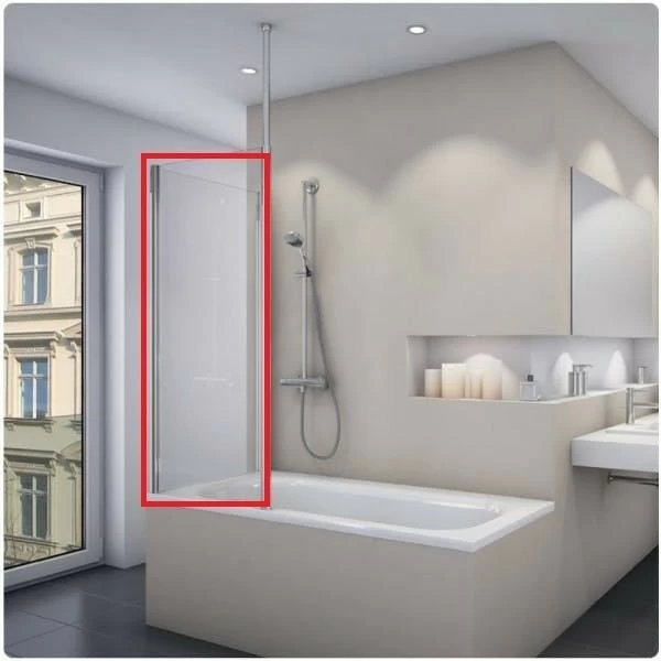 Perete lateral paravan cada SanSwiss Fun FUDTV, 75 x H150 cm