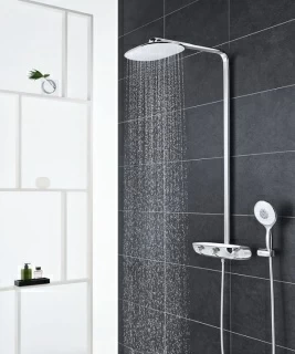 Sistem dus Grohe Rainshower SmartControl 360 Mono alb-crom
