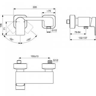 Baterie dus Ideal Standard Edge