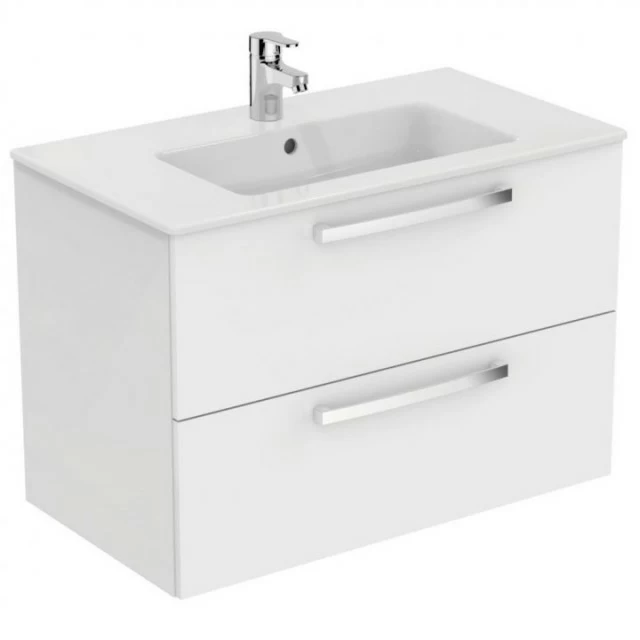 Set PROMO mobilier suspendat Ideal Standard Tempo 80 cm cu lavoar, alb lucios