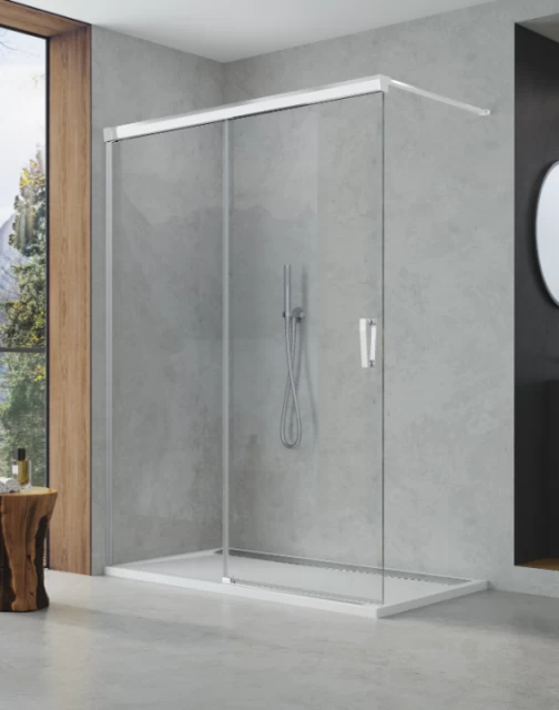 Cabina dus Walk-In SanSwiss Cadura CAW2 cu usa culisanta 120 x H200 cm