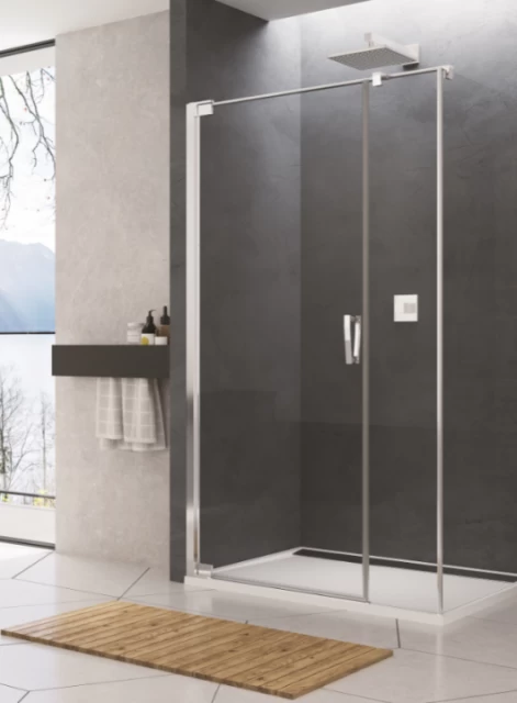 Usa de nisa batanta dintr-o bucata cu parte fixa SanSwiss Cadura CA31C 120 x H200 cm