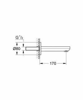 Pipa cada Grohe Eurosmart Cosmopolitan