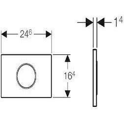 Clapeta de actionare WC Geberit Sigma10 electronica cu senzor, alimentare 220V