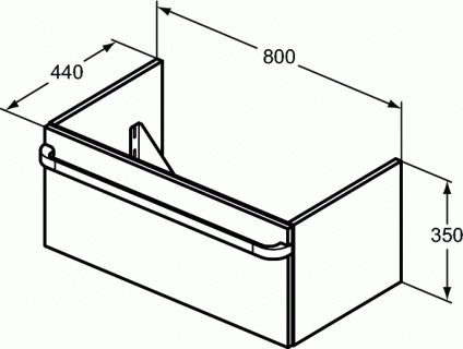 Baza lavoar suspendat Ideal Standard Tonic II 80 cm