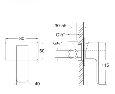 Baterie dus Steinberg Precision Seria 205 montaj incastrat, corp ingropat inclus