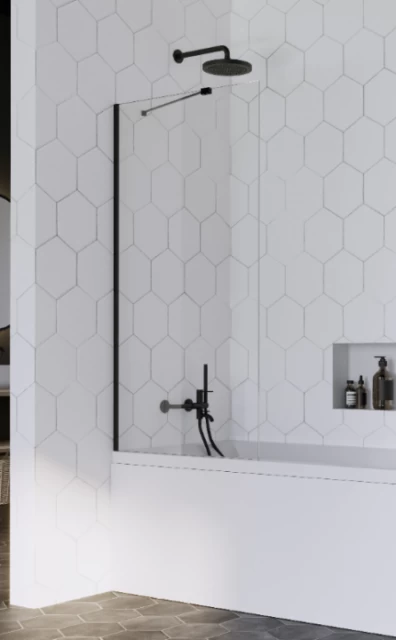 Paravan cada Radaway Idea Black PNJ, un element fix, 80xH150 cm