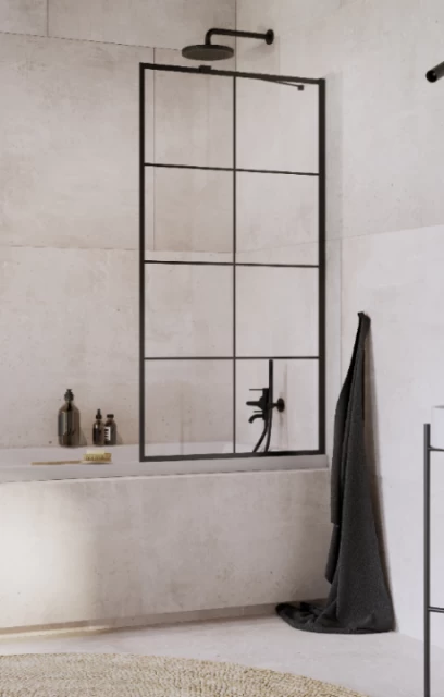 Paravan cada Radaway Idea Black PNJ Factory, un element fix, 70xH150 cm