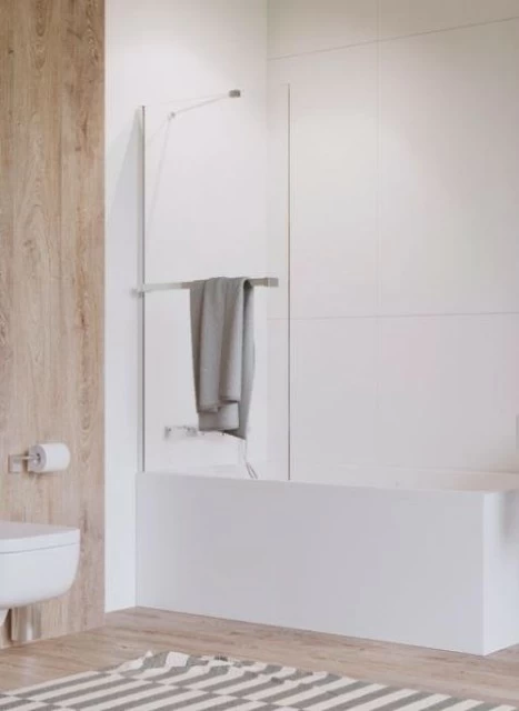 Paravan cada Radaway Idea PNJ, un element fix, 80xH150 cm si port prosop