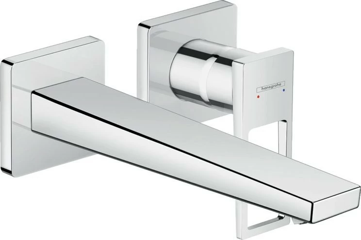 Baterie lavoar Hansgrohe Metropol de perete, pipa 225mm, cu levier decupat