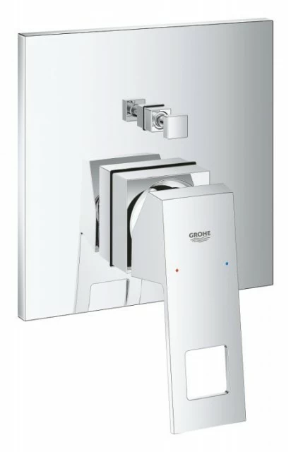 Baterie cada si dus Grohe Eurocube cu doua iesiri