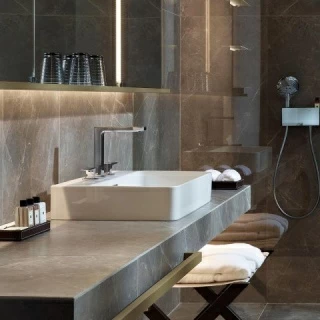 Baterie lavoar Hansgrohe Metropol 110 din 3 elemente cu ventil push-open