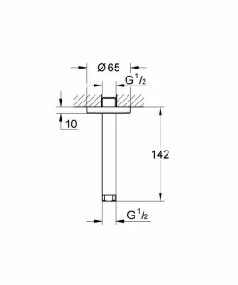 Brat dus Grohe Rainshower cu montaj în tavan 142 mm