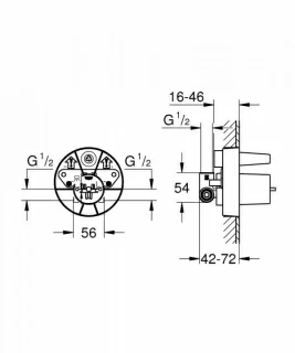 Corp incastrat Grohe 1/2″