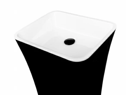 Lavoar Besco Assos Black & White 40x50x85cm compozit mineral