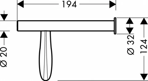 Suport hartie Hansgrohe Axor Massaud