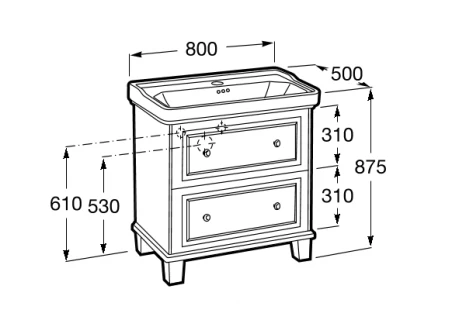 Set PROMO mobilier Roca Carmen cu lavoar, negru